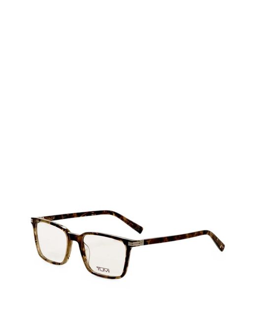 Tumi Multicolor Tortoiseshell-Effect Rectangle-Frame Glasses