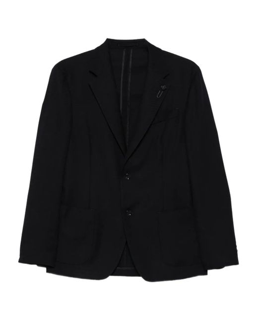Blazer con bolsillos de parche Lardini de hombre de color Black