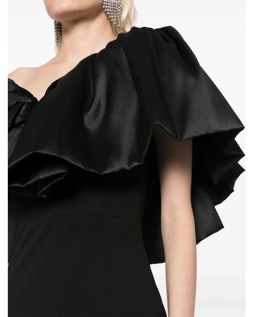 Solace London Black Cassia Maxi Dress