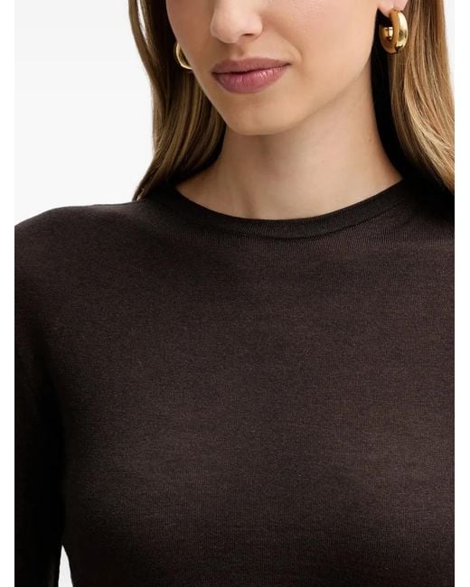 Liviana Conti Black Stacy Round-Neck Top