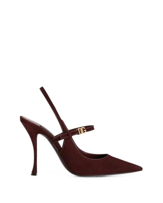 Dolce & Gabbana Brown Suede Slingback Pumps