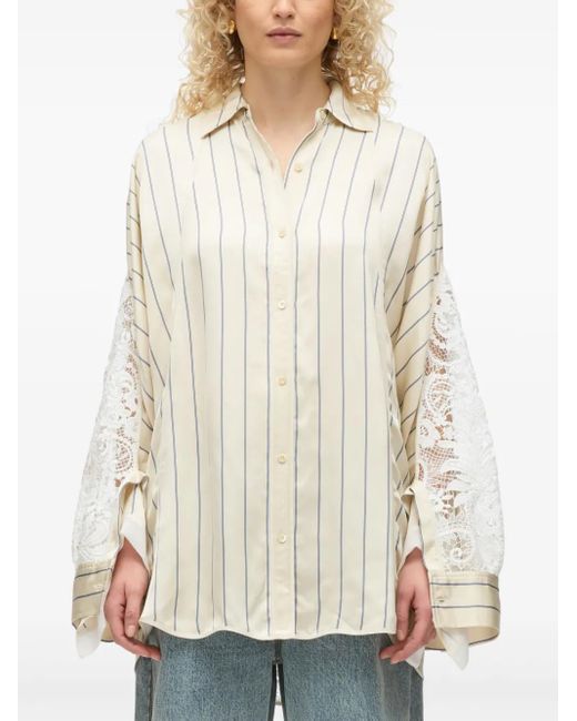 3.1 Phillip Lim Gestreept Blouse in het White