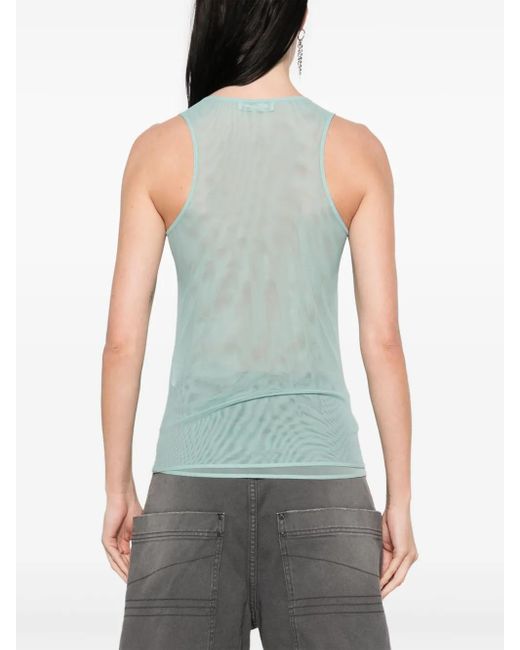 Blumarine ビジューロゴ タンクトップ Blue