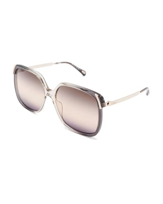 Chloé Pink Square-Frame Sunglasses