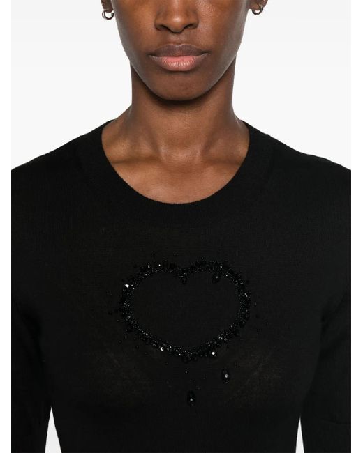 DSquared² Black Crystal-Embellished Mini Dress