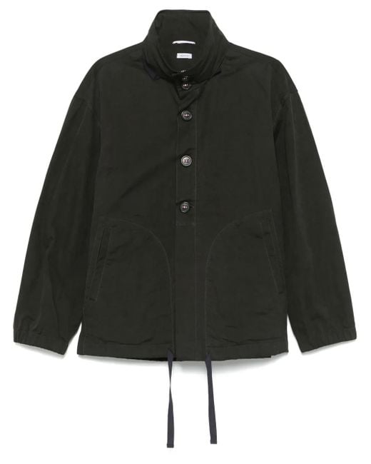 Thom Browne Black Coated Hooded Jacket for men