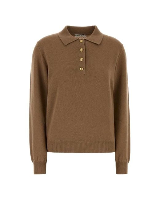 Blazé Milano Brown Highland Polo Sweater