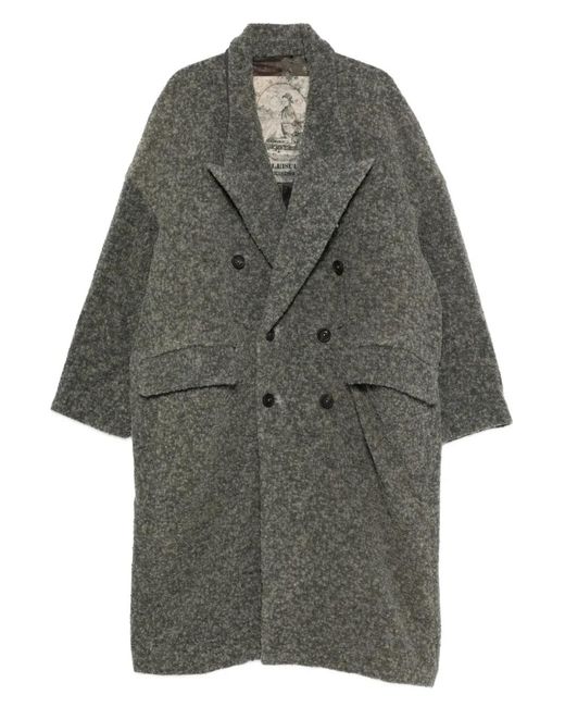 Ziggy Chen Gray Double-Breasted Coat for men