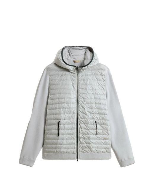 Woolrich Gray Allen Hooded Jacket for men