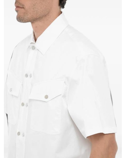 Neil Barrett White Boxy-Fit Short-Sleeve Shirt for men