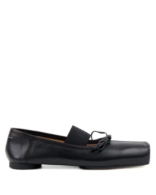 Ballerines En Cuir MM6 by Maison Martin Margiela en coloris Black