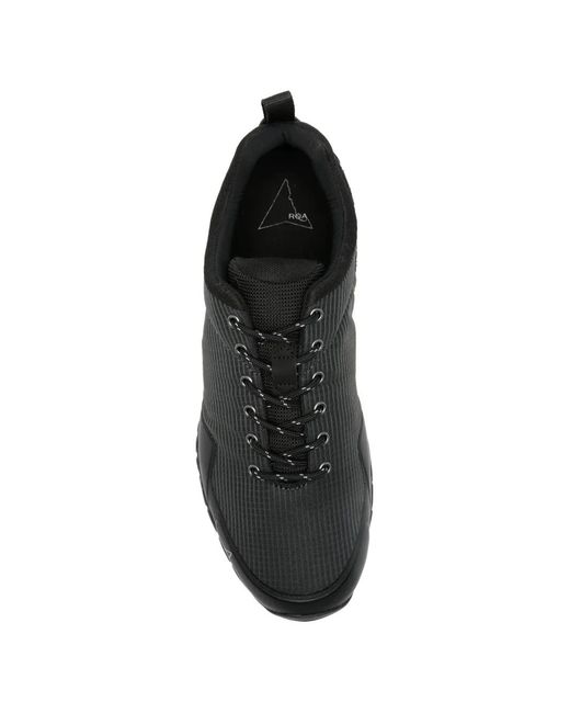 Roa Black Textured Low-Top Sneakers
