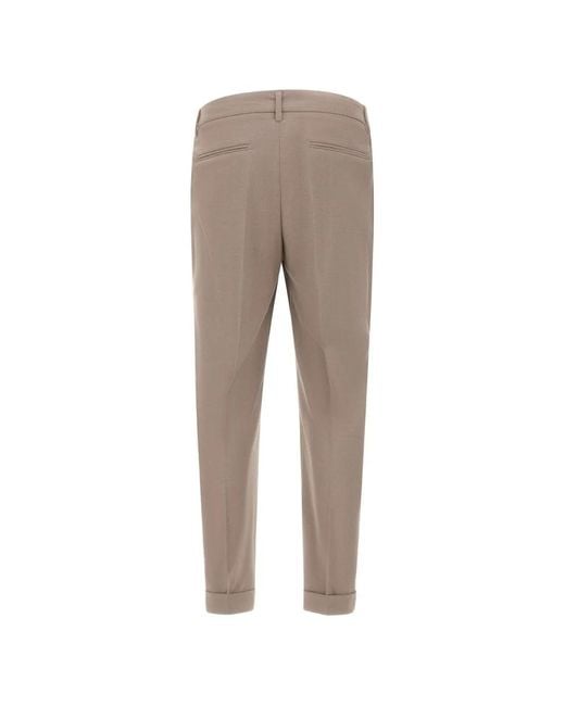 Devore Gray Pleated-Detail Trousers for men