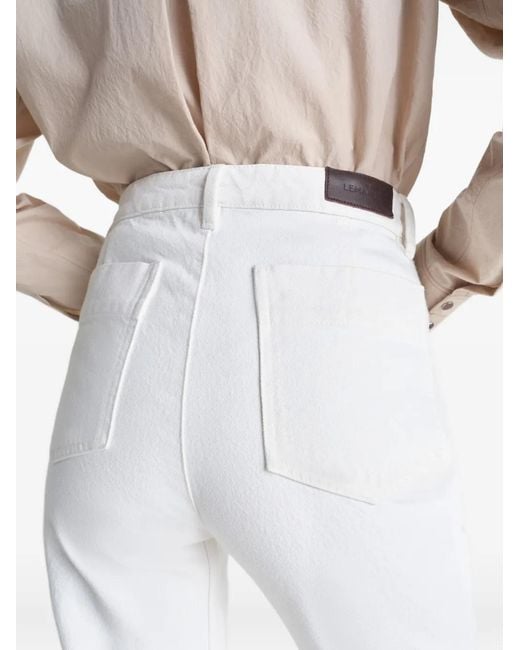 Lemaire White Five Pockets Twisted Jeans