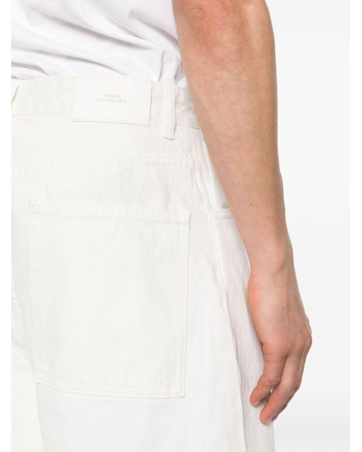 Jeans Paolo a gamba ampia di Studio Nicholson in White da Uomo