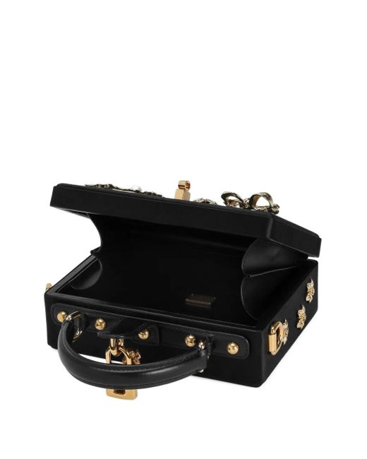 Dolce & Gabbana Black Schwarze Handtasche Mit Verzierung