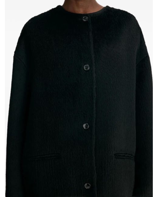 Loulou de Saison Black Orson Collarless Coat