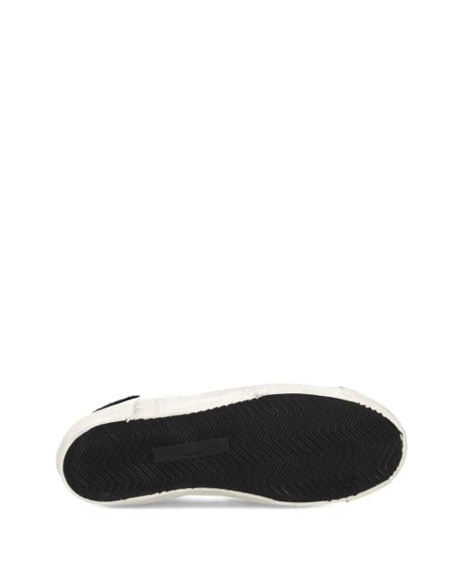 Philippe Model White Embroidered Low-Top Sneakers
