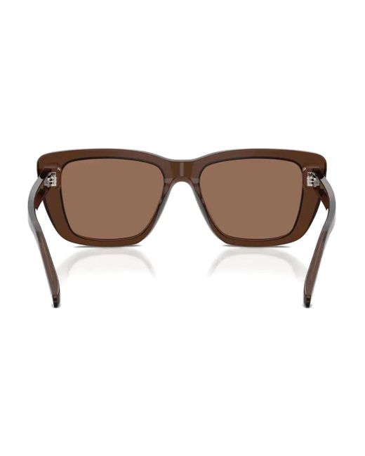 Emporio Armani Brown Rectangle-Frame Sunglasses