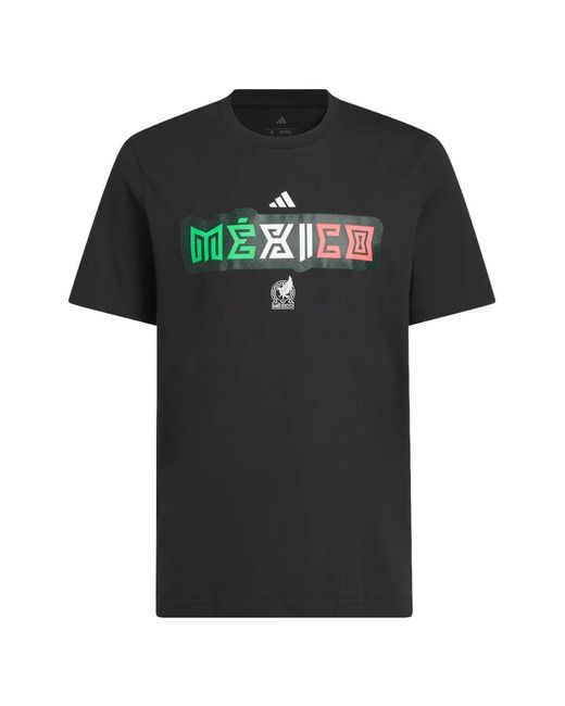 Adidas Black World Cup 26 Mexico Home Graphic T-Shirt for men