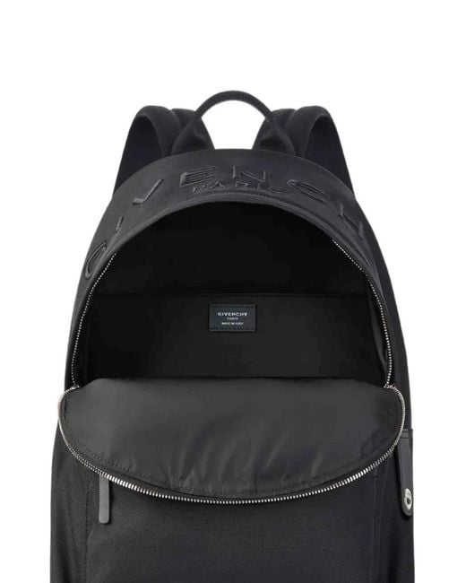 Givenchy Black Logo-Embossed Backpack for men