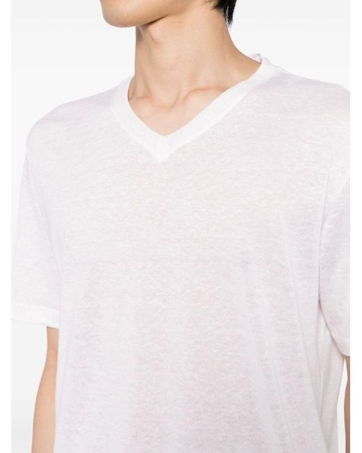 Eleventy T-Shirt mit V-Ausschnitt in White für Herren