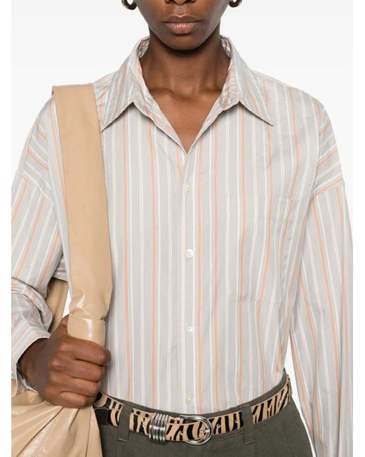Camisa A Rayas 6397 de color White