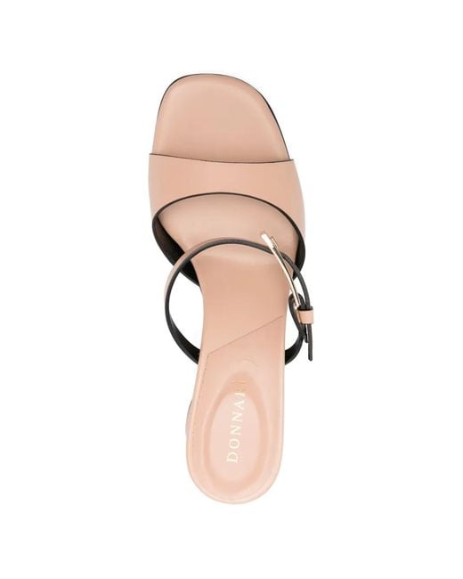 DONNARì Natural Buckle-Strap Leather Sandals
