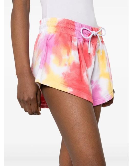 MSGM Pink Embroidered-Logo Shorts