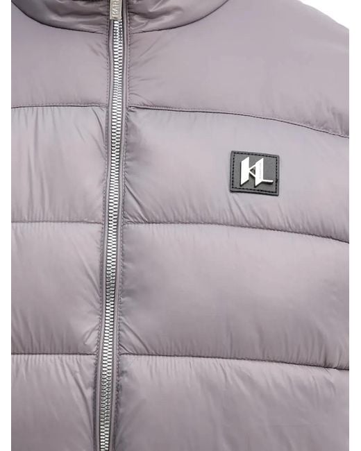 Karl Lagerfeld Gray Quilted Vest for men