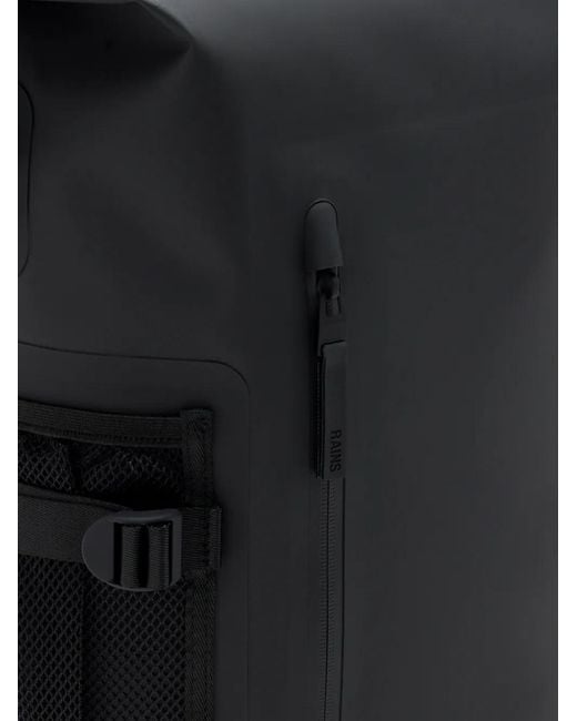 Rains Black Rolltop Backpack