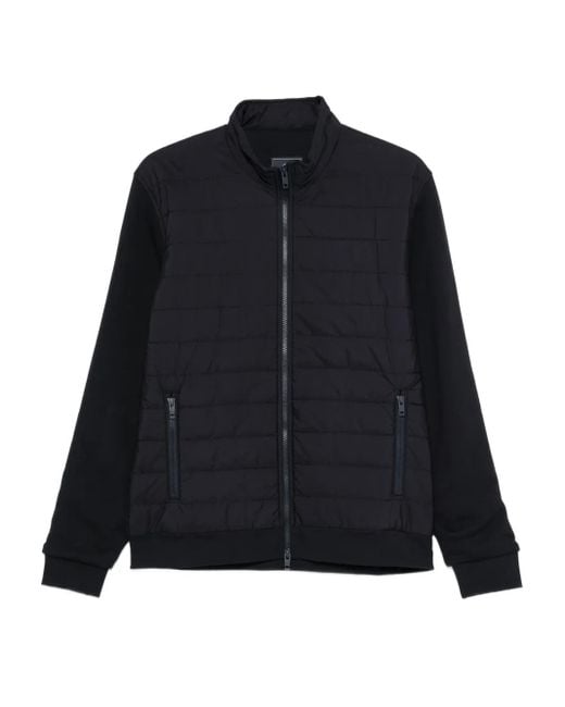 Fay Blue Quilted-Panelled Jacket for men