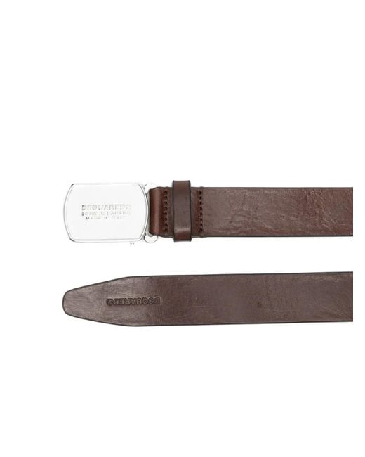 DSquared² Brown Buckle Belt for men