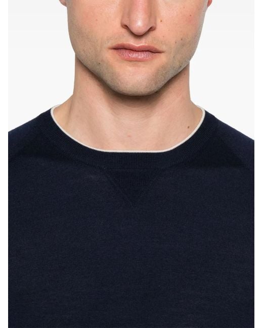 Eleventy Blue Wool Top for men