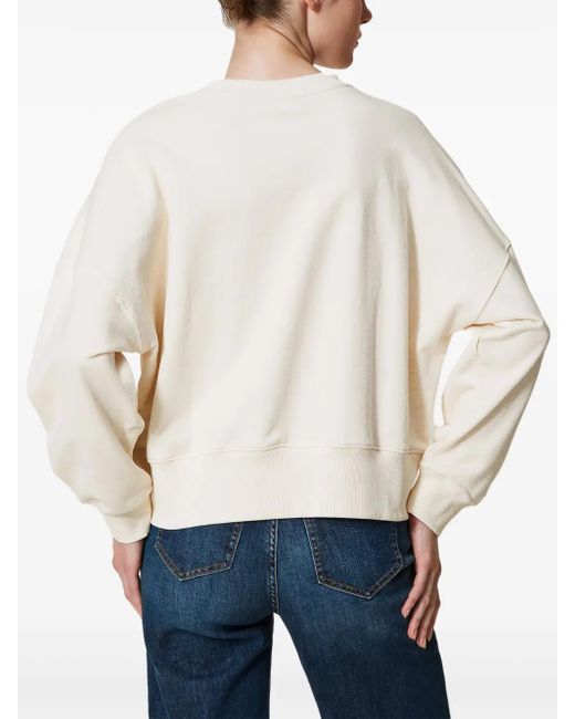 Twinset White Hummingbird-Print Sweatshirt