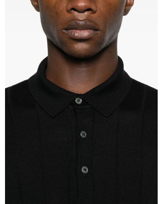 Tagliatore Black Rhys Polo Shirt for men