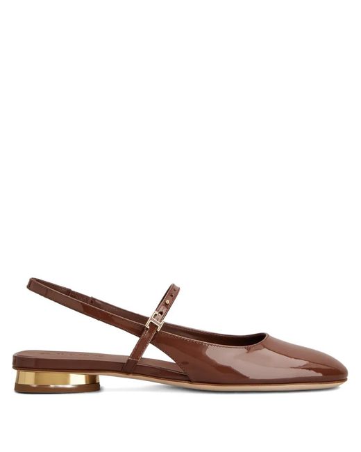 Tod's Brown Sling-Back-Tone Flat Pumps