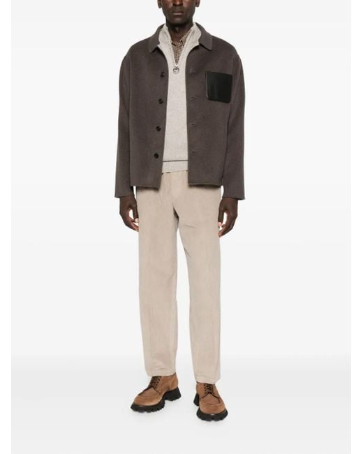 Cellar Door White Drawstring-Waist Corduroy Trousers for men