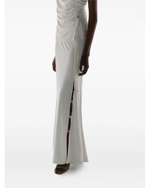 Baobab White Uli Stone-Embellished Maxi Skirt