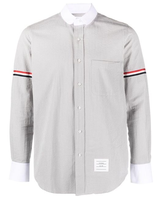 Thom Browne Hemd mit RWB-Streifen in White für Herren