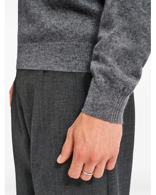 Pringle of Scotland Gray Cashmere Crew-Neck Knit Sweater for men