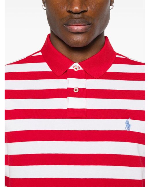 Polo Ralph Lauren Red Polo Pony-embroidery Cotton Polo Shirt for men