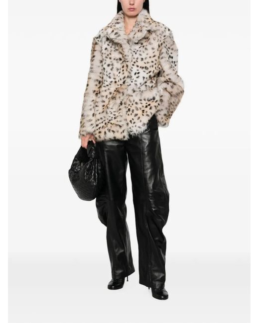 Arma White Leopard-Print Reversible Jacket