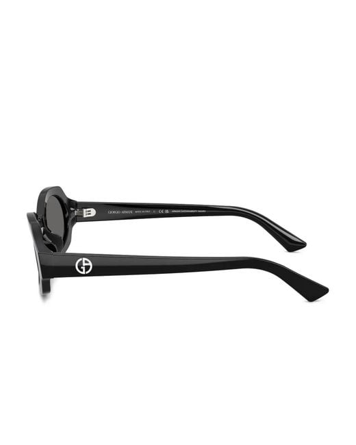 Giorgio Armani Black Oval-Frame Sunglasses
