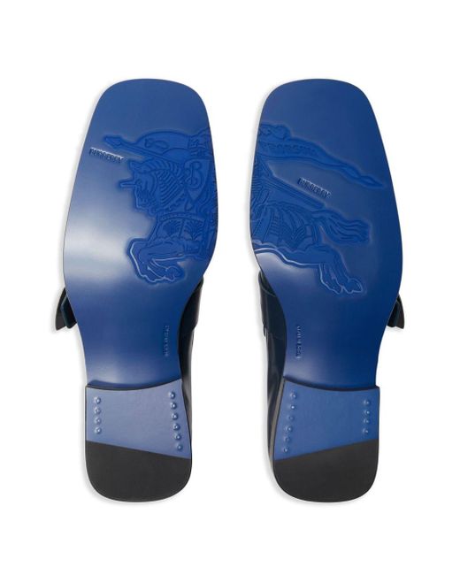 Burberry Shield Leren Loafers in het Blue voor heren
