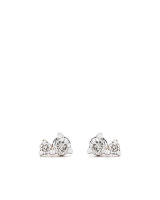 Adina Reyter White 14Kt Diamond Amigos Post-Stud Earrings