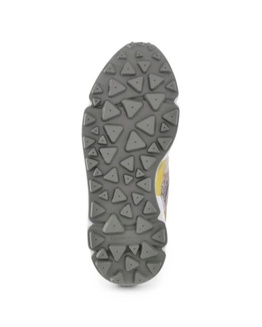 Flower Mountain White Yamano Leopard-Print Sneakers