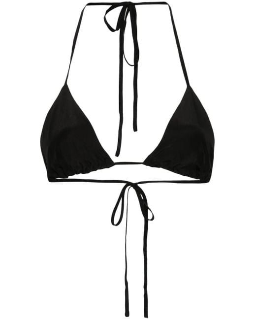 P.A.R.O.S.H. Black Halterneck Silk Bra Top