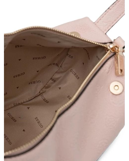 Guess Pink Anise Logo-Embossed Tote Bag