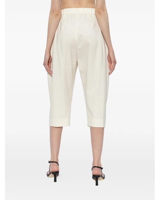 Issey Miyake White Cut-Out Trousers